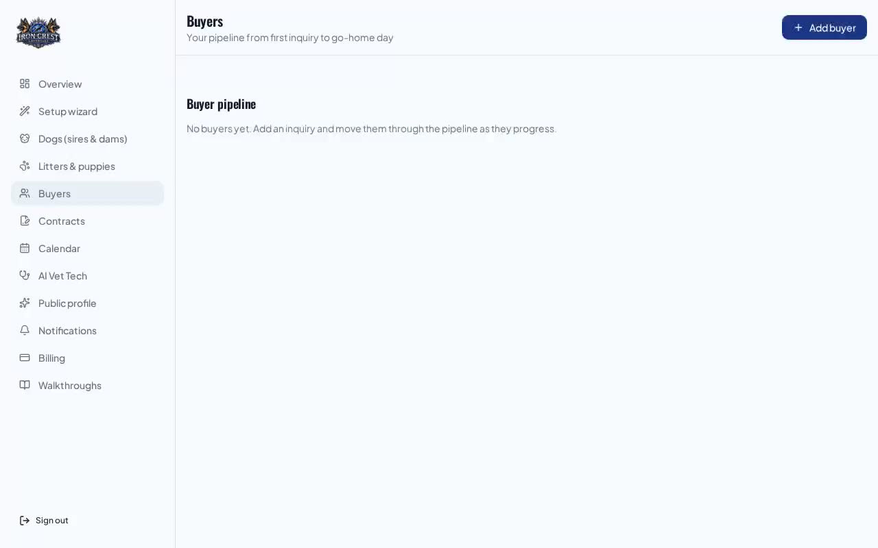Buyers, applications, contracts & payments walkthrough preview